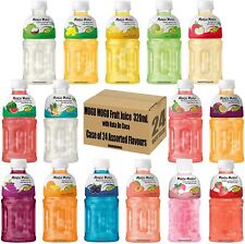 MOGU MOGU Fruit Juice with Nata De Coco 320ml mixed Flavour (24 Bottles)
