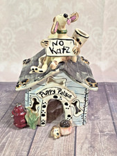 Blue Sky Dog Candle Holder Puppy Palace No Katz Cat Ceramic Tealight