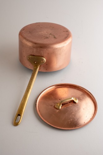 Vintage french copper saucepan - vintage,