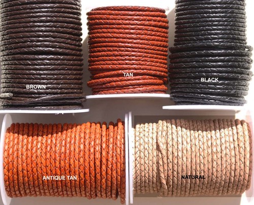 Leather cord bolo braided - leather, bolo,