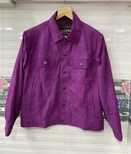 Men's Purple Suede Trucker