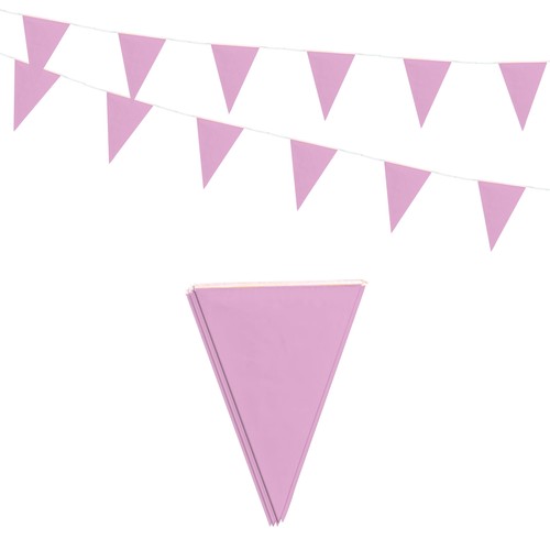 Pale pink bunting 10m with - bunting, 20