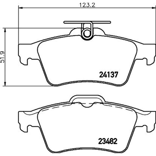 Don rear brake pad set - don,