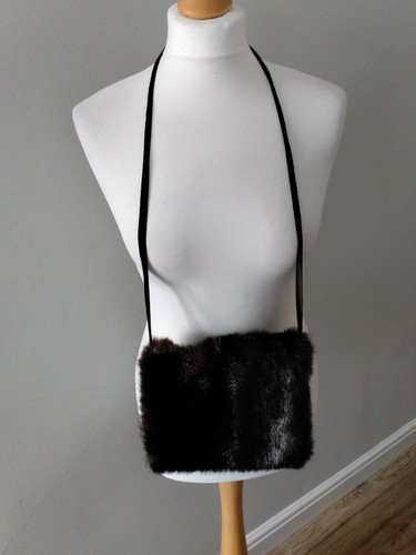 Brown faux fur - brown, vintage