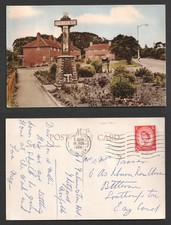 Thetford Town Sign Norfolk Postcard. Posted 1960