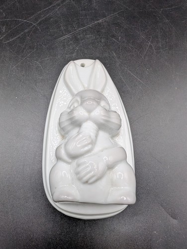 White ceramic chocolate mold - white,