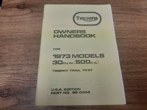 Triumph tr5t owners handbook - tr5t,