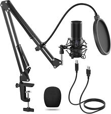 TONOR Q9 USB Microphone Kit Mic Bundle with Boom Arm Stand