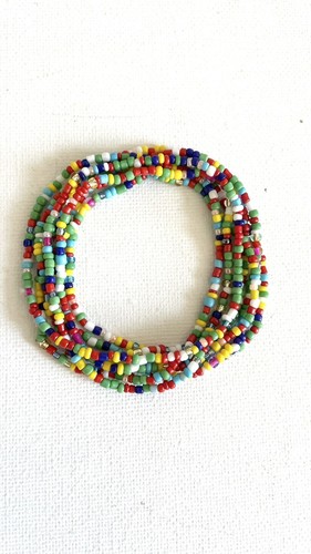 Rainbow glass seed - rainbow, bead