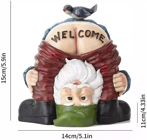Drunk gnome patio ornament - drunk,
