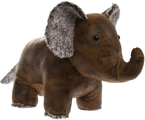 Faux leather brown elephant - faux,