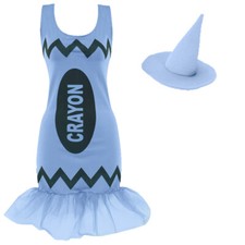 LADIES BLUE CRAYON DRESSES
