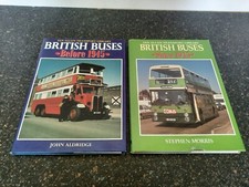 2 x British Buses before 1945 & since 1945 by Aldridge Morris Hard backed books