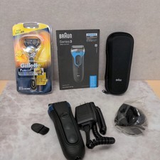 Braun Men's Electric Shaver Series 3 Proskin 3-Blade Washable Blue 3080s-B