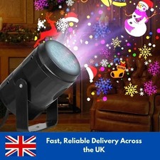 1pc Snowflake Christmas Laser Projector Light 16 Patterns LED Xmas Decor