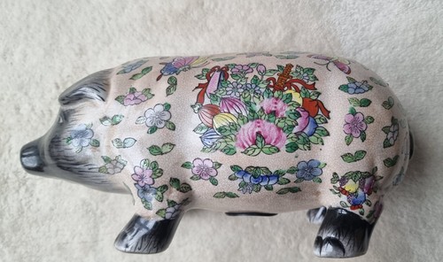 Vintage chinese porcelain pig - chinese,