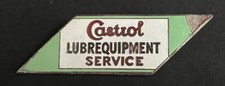 CASTROL LUBREQUIPMENT SERVICE VINTAGE ENAMEL GARAGE ATTENDANT LAPEL PIN BADGE