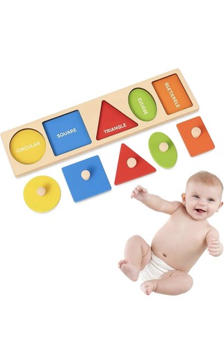 Wooden shape sorting puzzle - shape,