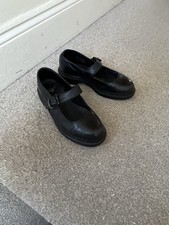 Dr Martens Mariel Mary Jane Black Leather Flat Shoes Uk 5