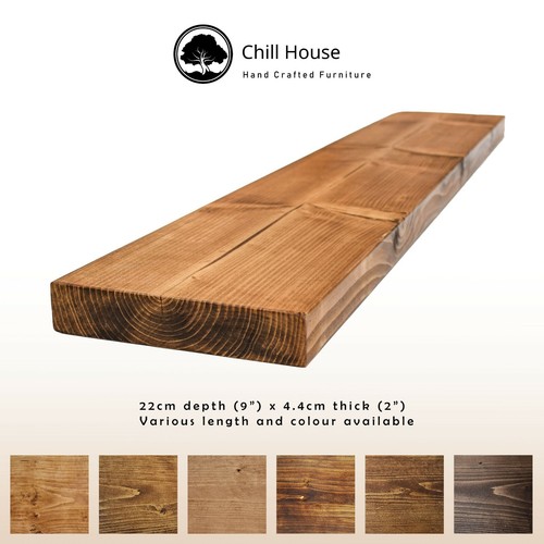 Rustic floating shelf - shelf, wood