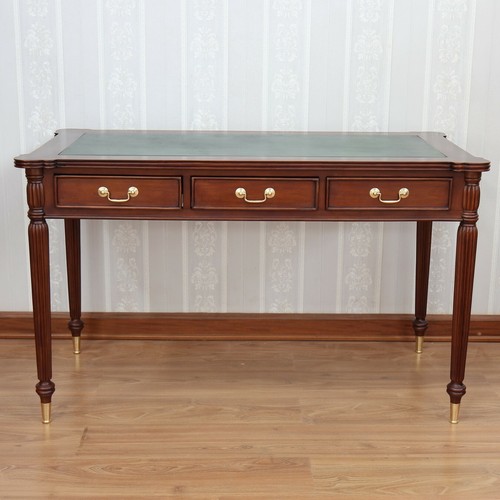 Mahogany writing desk - desk, 3