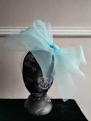 Light turquoise fascinator - turquoise,