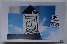 The Baby - Mixed Media Collage On Card