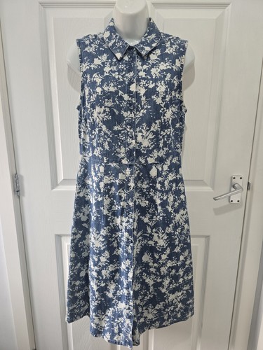 Denim floral sleeveless - denim,