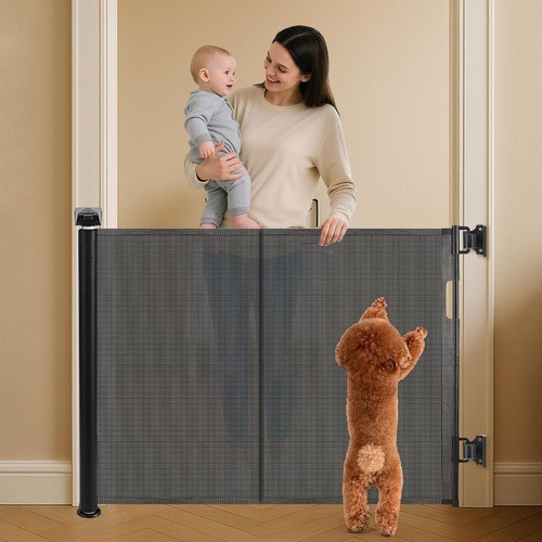 Retractable stair gate for - retractable,