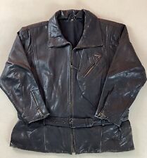 Vintage Leather Biker Jacket Motorcycle Jacket Black Size M