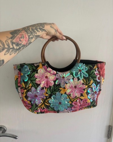 Womens vintage sequined wooden - womens,