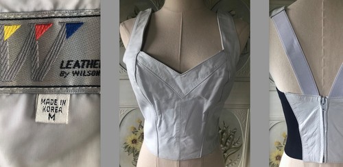Vtg leather crop - leather,