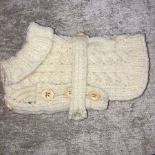 XS Chihuahua/Puppy Cream Arran Jumper/Coat
