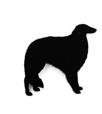 Borzoi Dog Russian Wolfhound Dog Fridge Magnet in Black With Gift Bag