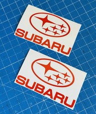 Subaru 555 STI  X2 100mm  Stickers  WRX WRC Legacy STI  IMPREZA Badge RED