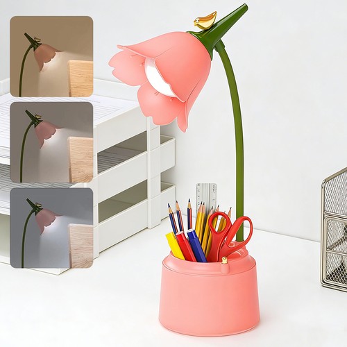 Touch table lamp flower desk - touch,