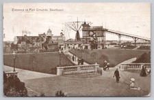 Southport Fair Grounds & Amusement Rides Vintage Postcard c.1910s (Valentine's)