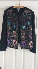 QVC Indigo Moon Beaded Jacket