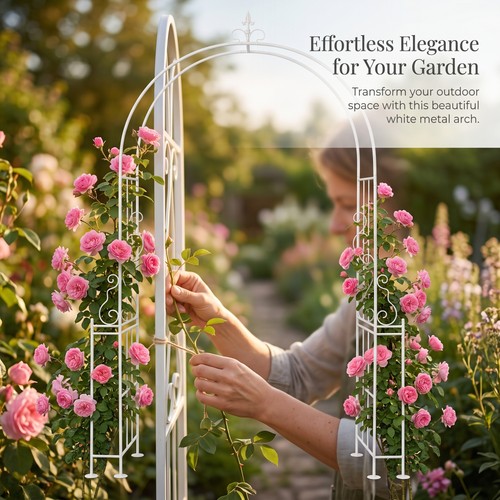 White metal arch for - metal, garden