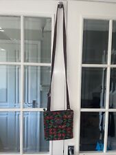 fossil Oilcloth /leather messenger bag Ladies Multicoloured
