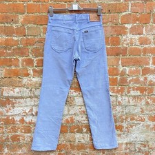 Lee Riders Vintage 80s Corduroy Jeans Men’s W30 L32 Sky Blue Made In USA Cords