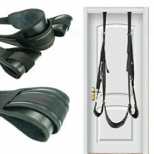 Leather Hanging Door Swing Bondage Leg Spreader Restraints Adult BDSM Sex Toy