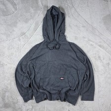 Dickies Men’s Faux Fur Sherpa Hoodie Blue Size L Relaxed Fit Polyester LB68