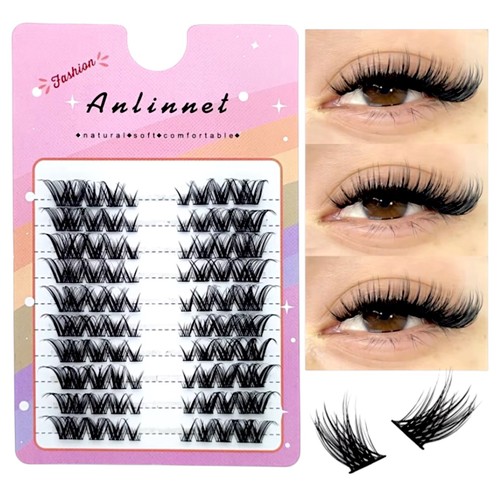 Fox mink lash clusters 80 - 3d,