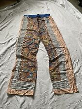 Mosaic pattern paisley palazzo trousers smart summer orange blue pink bohemian