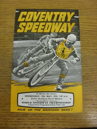 1970 speedway programme - speedway,
