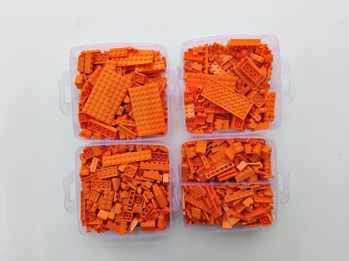 Assorted lego orange bricks - lego,