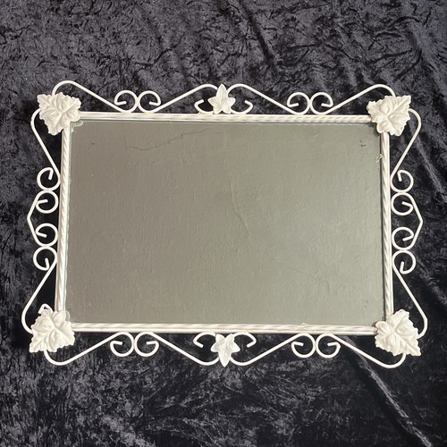 Vintage wrought metal mirror - vintage,