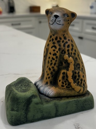 Vintage porcelain leopard - vintage,