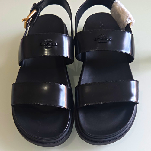 Coach black leather strappy - coach,